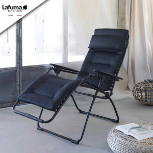 Lafuma Futura Air Comfort Zero Gravity Indoor Outdoor Recliner Chair, Acier