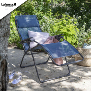 Lafuma Futura XL Zero Gravity Lawn Steel Framed Recliner Chair, Ocean (2 Pack)