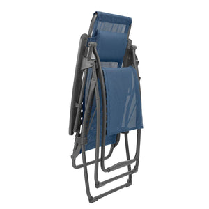Lafuma Futura XL Zero Gravity Outdoor Steel Framed Lawn Recliner Chair, Ocean