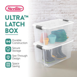 Sterilite 116 Qt Clear Storage Tote, 4 Pack, & 70 Qt Clear Storage Tote, 4 Pack