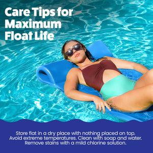 TRC Recreation Splash 1.25" Thick Pool Float Mats, Bahama Blue/Flamingo Pink
