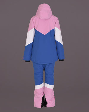 1080 Women's Ski & Snowboard Pant - Pastel Pink, White & Blue