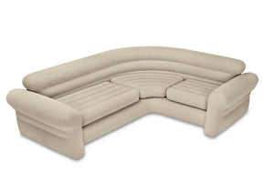 Intex Inflatable Corner Living Room Neutral Sectional Sofa 68575EP (2 Pack) - TRAPSKI