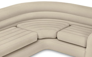 Intex Inflatable Corner Living Room Neutral Sectional Sofa 68575EP (2 Pack) - TRAPSKI