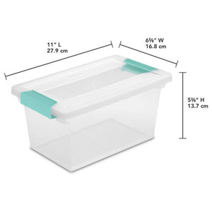 Sterilite Medium Clear Storage Tote, 4 Pack, & Large Clear Storage Tote, 4 Pack