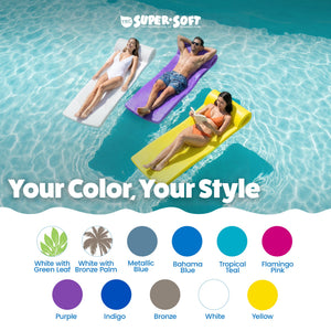 TRC Recreation Sunsation 70 Inch Thick Foam Raft Lounger Mat Pool Float (2 Pack)