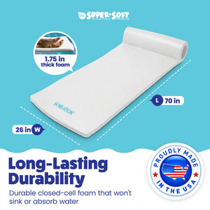 TRC Recreation Sunsation 70 Inch Thick Foam Raft Lounger Mat Pool Float (3 Pack)