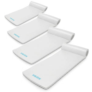 TRC Recreation Sunsation 70 Inch Thick Foam Raft Lounger Mat Pool Float (4 Pack)