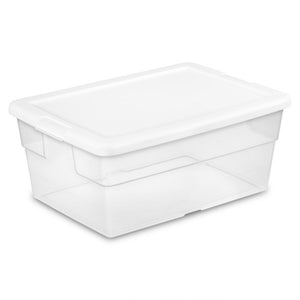 Sterilite 16 Qt Clear Storage Tote, 12 Pack, & 6 Qt Clear Storage Tote, 12 Pack