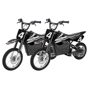 Razor MX650 Dirt Rocket High-Torque Electric Motocross Dirt Bike, Black (2 Pack) - TRAPSKI