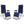 Caravan Canopy Infinity Zero Gravity Steel Frame Patio Deck Chair, Blue (4 Pack) - TRAPSKI