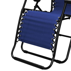 Caravan Canopy Infinity Zero Gravity Steel Frame Patio Deck Chair, Blue (4 Pack) - TRAPSKI
