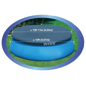 Intex 15 Foot Easy Set Swimming Pool Debris Cover & Floating Chlorine Dispenser