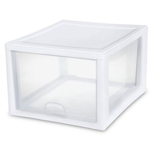 Sterilite 27 Qt (4 Pk) & 16 Qt (6 Pk) Stackable Plastic Storage Drawer Container