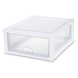 Sterilite 27 Qt (4 Pk) & 16 Qt (6 Pk) Stackable Plastic Storage Drawer Container