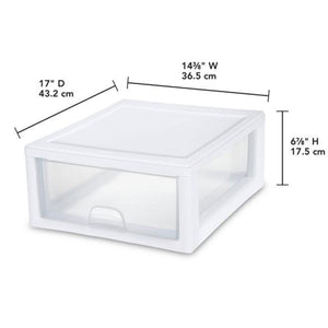 Sterilite 27 Qt (4 Pk) & 16 Qt (6 Pk) Stackable Plastic Storage Drawer Container
