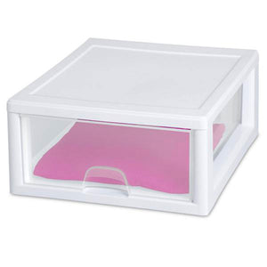 Sterilite 27 Qt (4 Pk) & 16 Qt (6 Pk) Stackable Plastic Storage Drawer Container