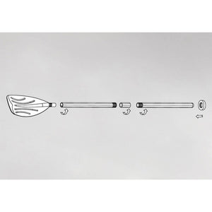 Intex Set of 48" Paddles Plastic Ribbed French Oars for Inflatable Boat (4 Pack)