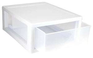 Sterilite 16 Qt Clear Stacking Storage Drawer Container (6 Pack) + 6 Qt (6 Pack)