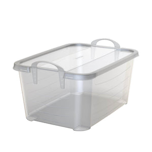Life Story 55 Quart Stackable Storage Bin, Light Duty Container, Clear, 18 Pack