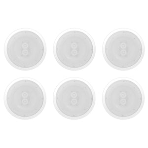 PYLE PWRC82 8 Inch 400 Watt 2 Way Indoor/Outdoor Wall Ceiling Speaker (6 Pack) - TRAPSKI