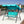 Outdoor Patio 3 Person Porch Swing Bench Chair with Canopy-Blue