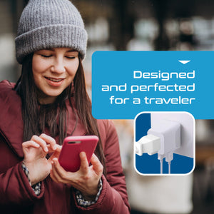 Europe (Schuko) Travel Adapter - Type E/F - Dual USB (CTU-9)