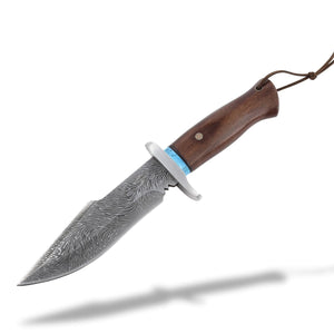 Umbra VG-10 Damascus Hunting Knife with Walnut Handle