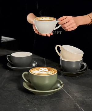 Best Latte Art Cup for Home Baristas - Sawada Style Wide-Mouth Ceramic 300ml Under $11