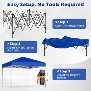 10 X 10 Feet Pop up Canopy Tent with Portable Carrying Bag and 8 Stakes