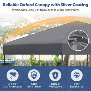 10 X 10 Feet Pop up Canopy Tent with Portable Carrying Bag and 8 Stakes