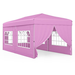 10 X 20 Feet Pop up Canopy Tent Instant Setup with 6 Sidewalls