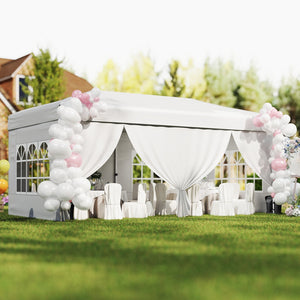 10 X 20 Feet Pop up Canopy Tent Instant Setup with 6 Sidewalls