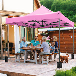 10 x 10 FT Outdoor Pop up Canopy Tent Easy Setup Gazebo Shelter with Wheeled Bag