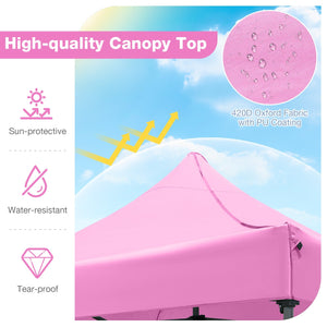 10 x 10 FT Outdoor Pop up Canopy Tent Easy Setup Gazebo Shelter with Wheeled Bag