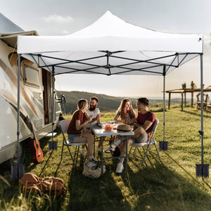 10 x 10 FT Outdoor Pop up Canopy Tent Easy Setup Gazebo Shelter with Wheeled Bag