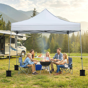 10 x 10 FT Pop up Canopy Tent with Sidewalls and Awning for Party Picnic Event