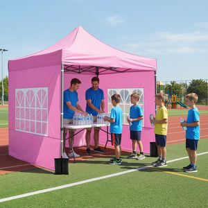 10 x 10 FT Pop up Canopy Tent with Sidewalls and Awning for Party Picnic Event