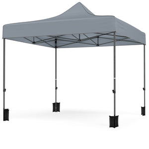 10 x 10 FT Pop up Canopy Tent with 4 Removable Sidewalls and Wheeled Bag