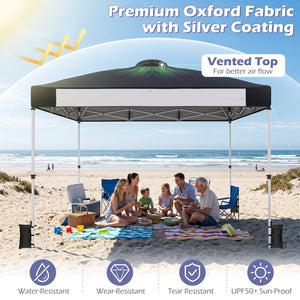 10x10 Pop-Up Canopy Tent with Roller Bag and Adjustable Height