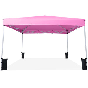 10 x 10 Feet Pop up Canopy Tent with Carrying Bag and 4 Sandbags