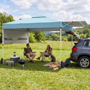 10 x 17 Feet Pop Up Canopy Tent with Dual Adjustable Awnings