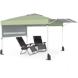 10 x 17 Feet Pop Up Canopy Tent with Dual Adjustable Awnings