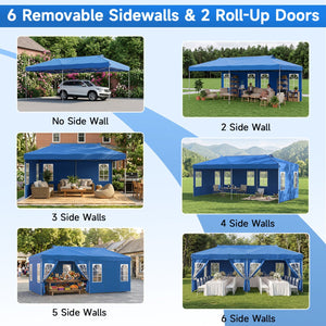 Pop Up Canopy Tent 10x20 FT with 6 Sidewalls