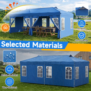 Pop Up Canopy Tent 10x20 FT with 6 Sidewalls