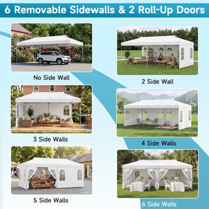 Pop Up Canopy Tent 10x20 FT with 6 Sidewalls