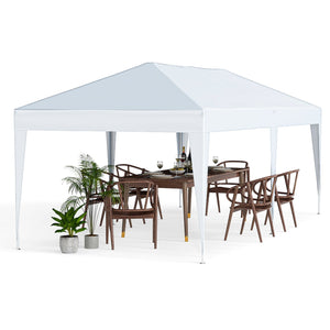 10 x 20 FT Pop up Canopy Tent with Carry Bag for Party BBQ-White