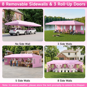 Pop Up Canopy Tent 10x30 FT with 8 Sidewalls