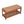 Solid Wood Small Buffalo Slatted Bench, Leather Upholstered, Open Storage