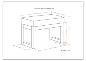 Milltown - Upholstered Ottoman Bench
